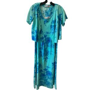 JAMS World Vintage 90's 2-piece Dress w/ Cropped Jacket Floral Size XS flaw